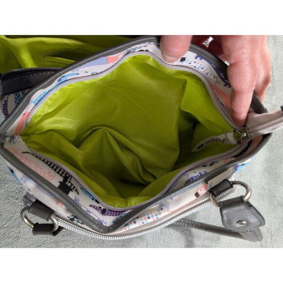 Lily Bloom Maggie Satchel Dachshund Dog Print Pastel Retired - Picture 8 of 15